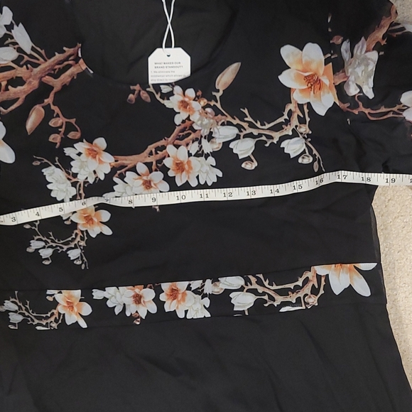 Black Floral Dress - Picture 4 of 5